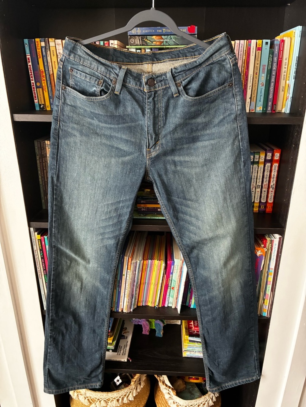 Men’s Levi’s 514 straight whisker wash 33x32